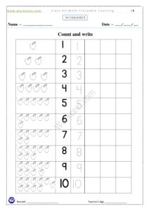 Counting Writing 1-100 Worksheet 6