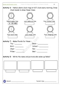 Neha's Alarm Clock Class 4th PDF Worksheet Download 1