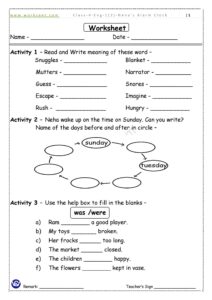 Neha's Alarm Clock Class 4th PDF Worksheet Download 4 NCERT/CBSE