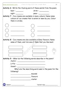 Class 5th English Chapter 1 Download PDF Worksheet NCERT/CBSE 2