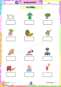 wc Char akshar wale shabd Worksheet PDF Download printable practice sheet and reading card for class KG