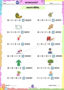 wc Char akshar wale shabd Worksheet PDF Download printable practice sheet and reading card for class KG
